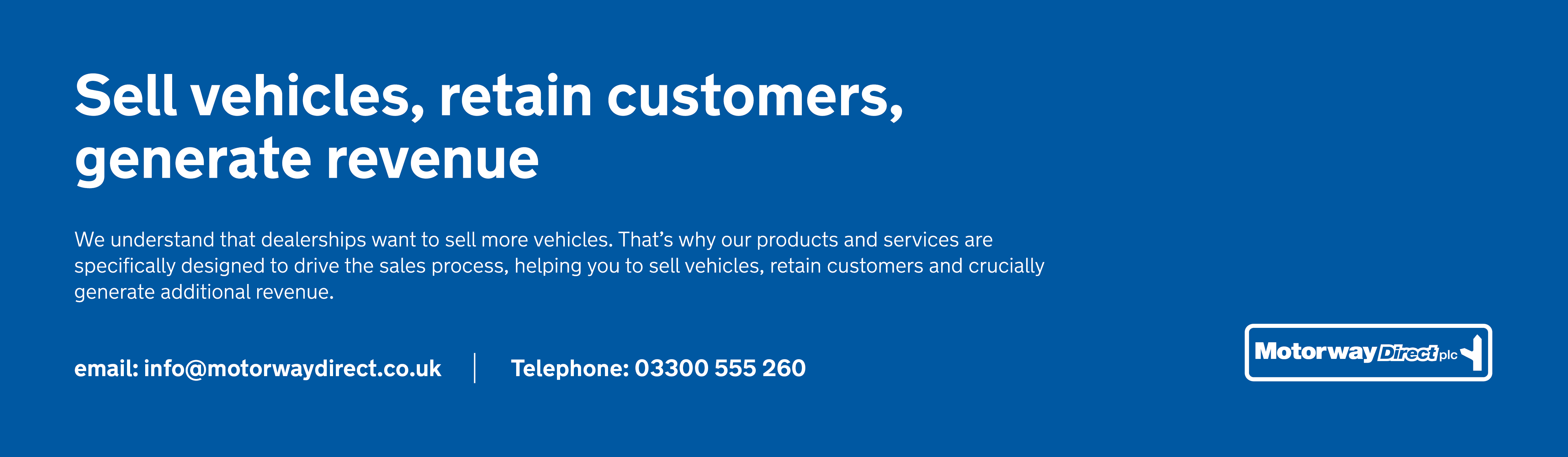 10570 MWD Website Banner, Web, Web Banner – Motorway Direct